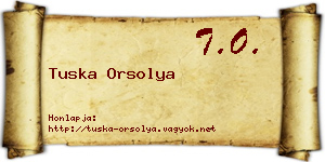 Tuska Orsolya névjegykártya