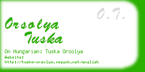 orsolya tuska business card